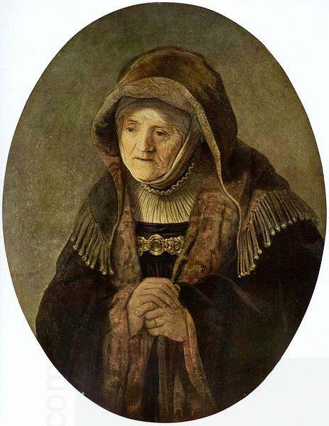 REMBRANDT Harmenszoon van Rijn Portrat der Mutter Rembrandts, Oval